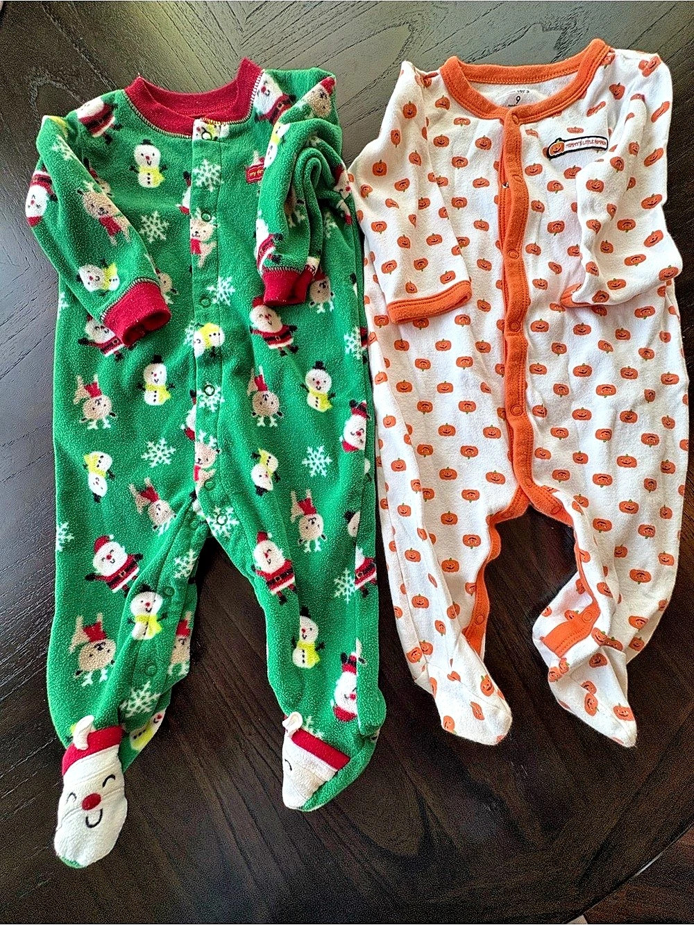 Carter’s Baby Halloween & Christmas Footed Sleeper Lot 6–9M / 9M
